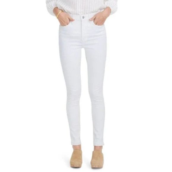 MADEWELL White Denim 10" High Rise Skinny Jeans - SIZE 26 - Picture 2 of 7